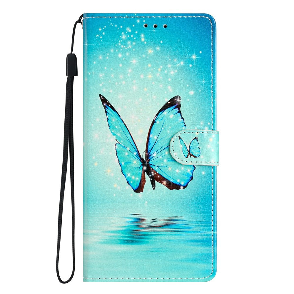 For Xiaomi 14T Wallet Case PU Leather Pattern Printing Stand Phone Cover with Strap