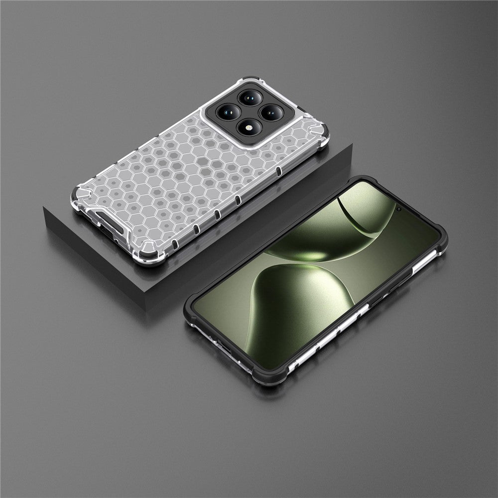 For Xiaomi 14T Case PC+TPU Phone Cover Honeycomb Shape