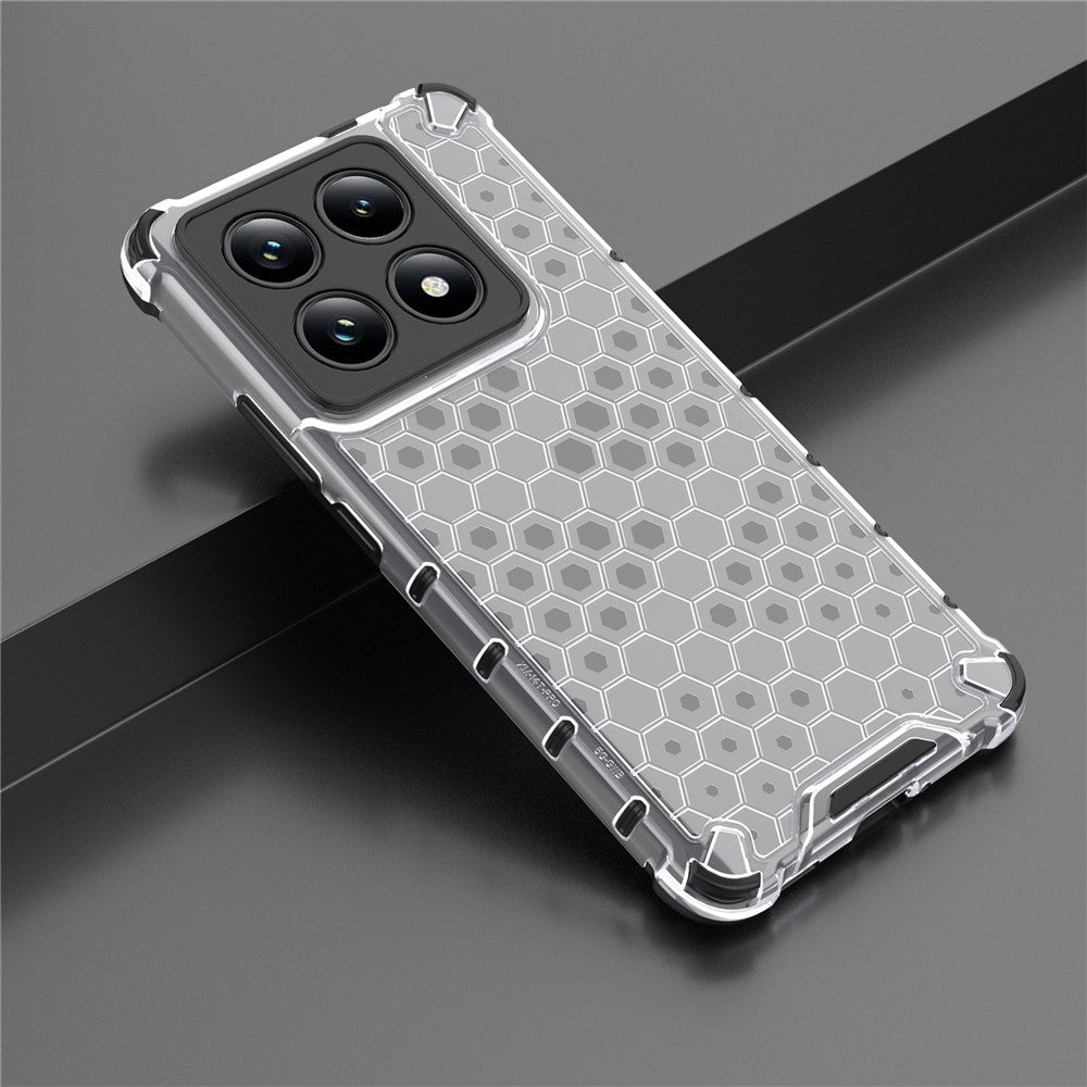 For Xiaomi 14T Pro Case PC+TPU Phone Cover Honeycomb Shape