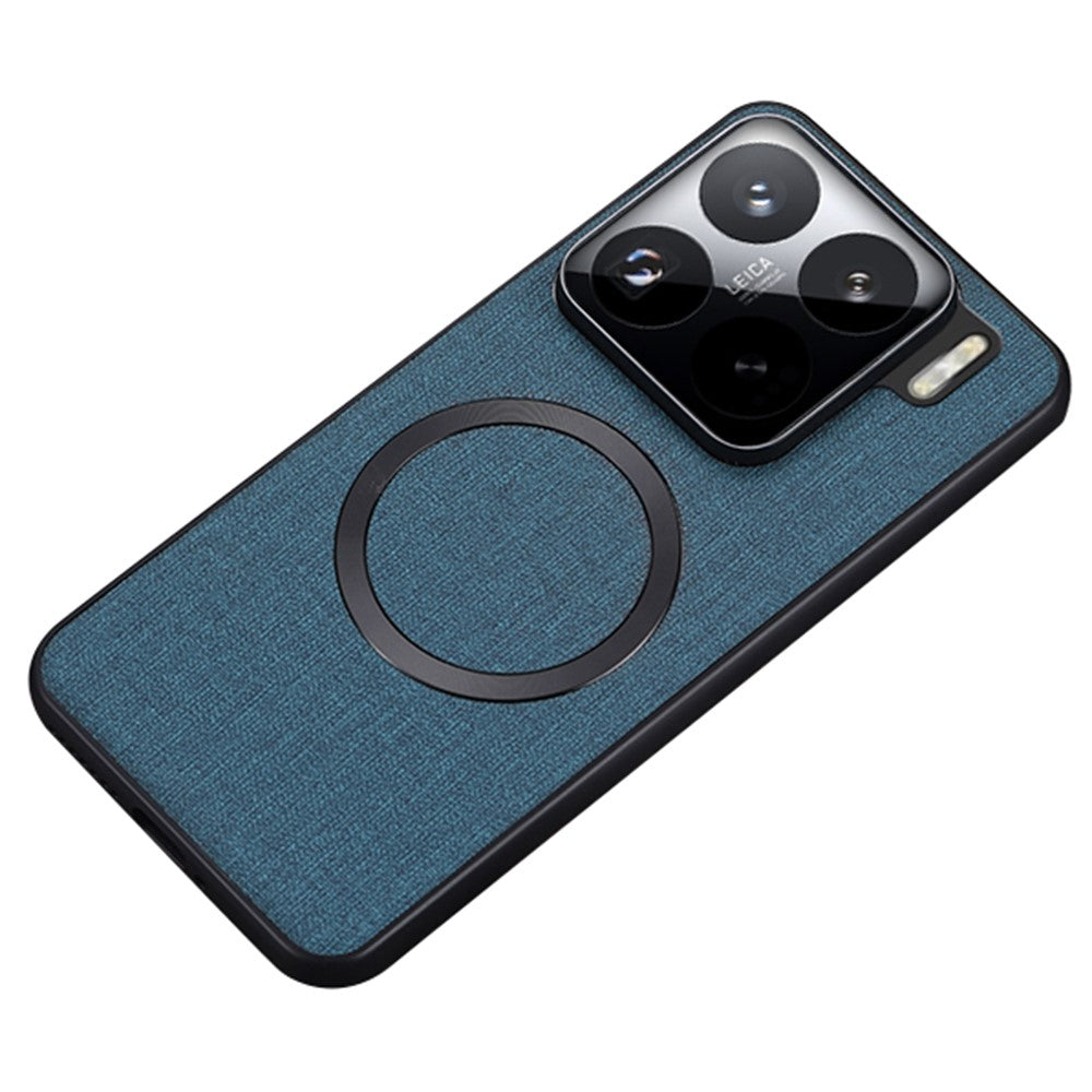 For Xiaomi 15 Pro Case Drop-Proof TPU+Cloth Back Phone Cover Magnetic Case