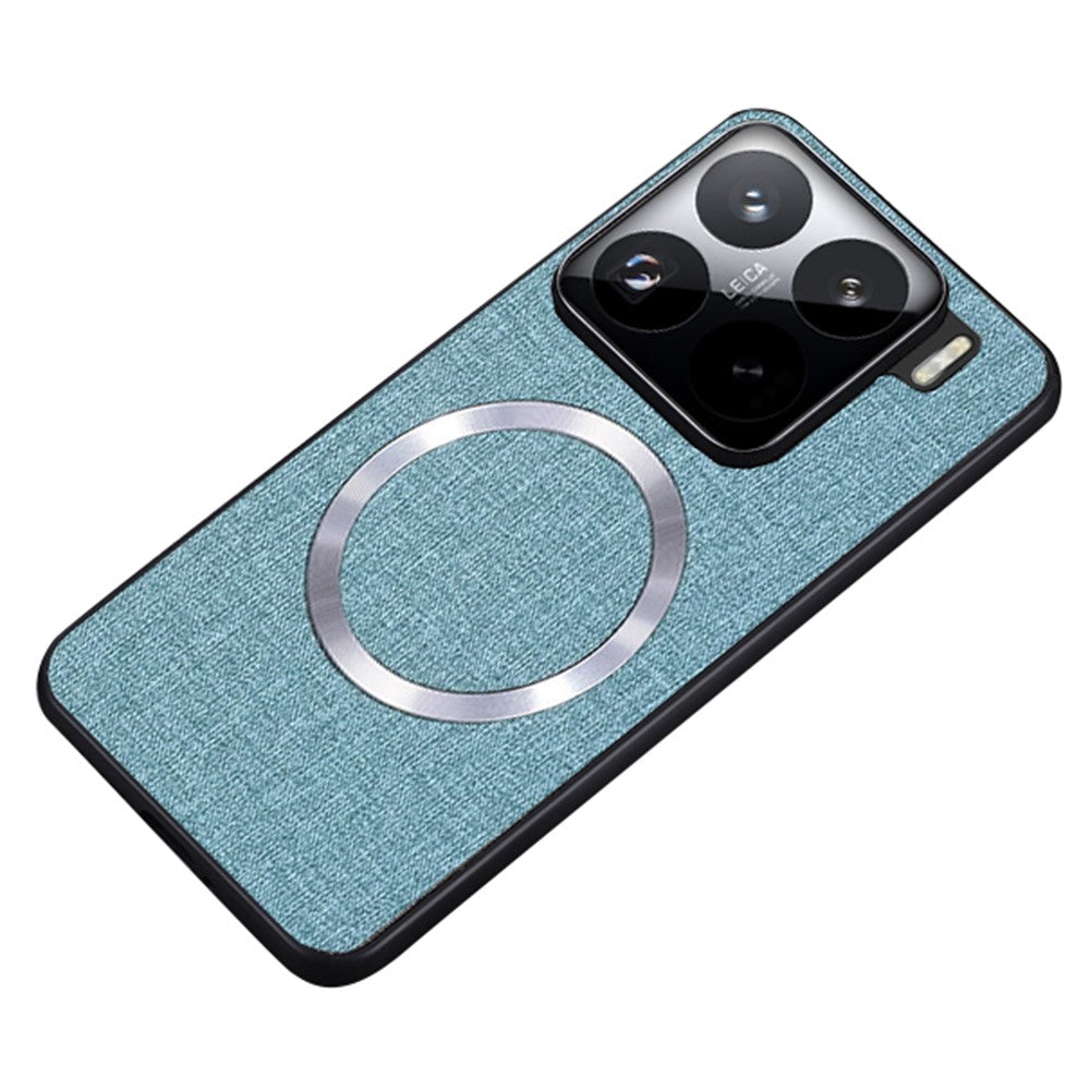 For Xiaomi 15 Pro Case Drop-Proof TPU+Cloth Back Phone Cover Magnetic Case