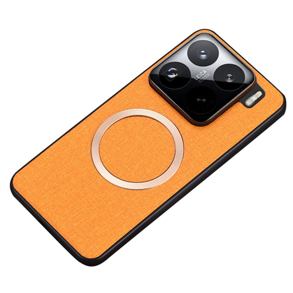 For Xiaomi 15 Pro Case Drop-Proof TPU+Cloth Back Phone Cover Magnetic Case