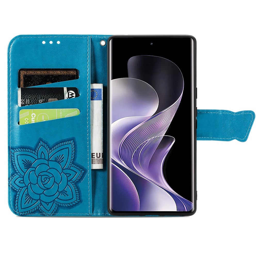 For Xiaomi Redmi Note 14 Pro+ 5G Case PU Leather Wallet Phone Cover Butterfly Pattern