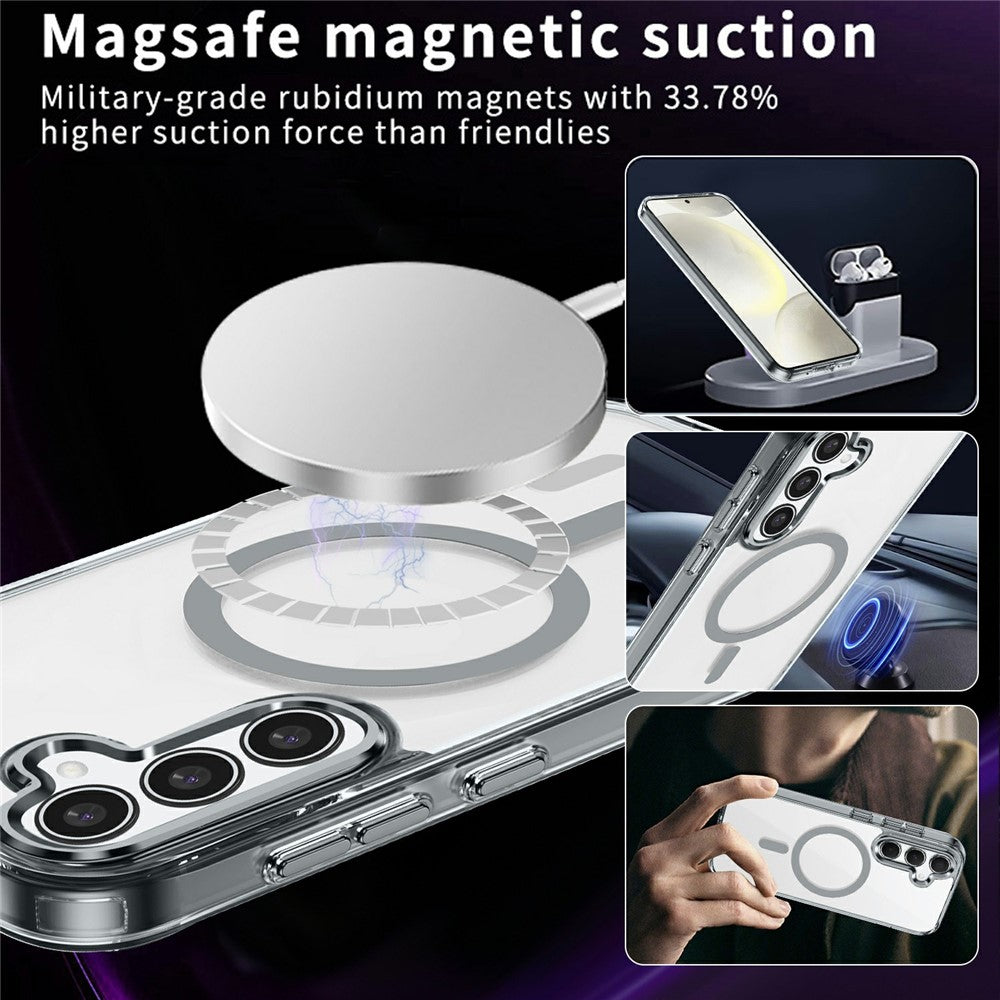 Galaxy S24 FE Magnet-Hülle – Transparent & Kratzfest