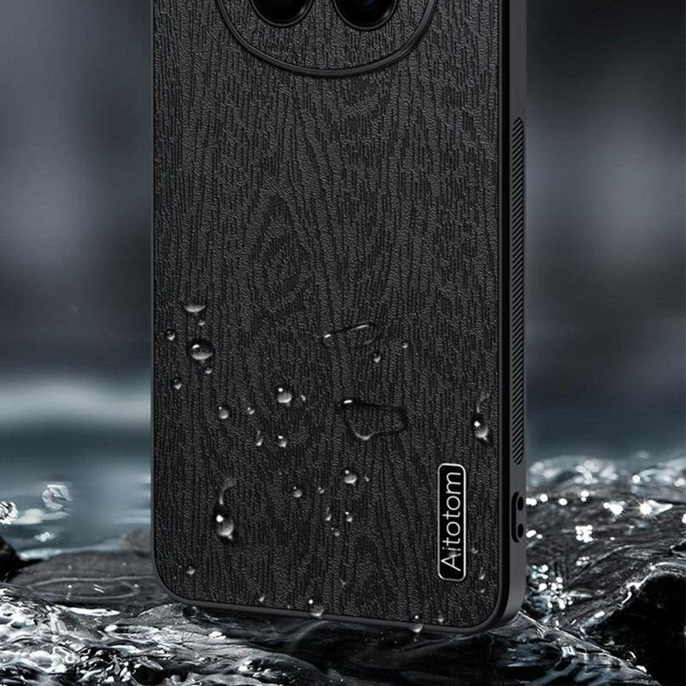 Honor Magic7 5G Handyhülle – Aus lederbeschichtetem PC+TPU, mit Holzmaserung