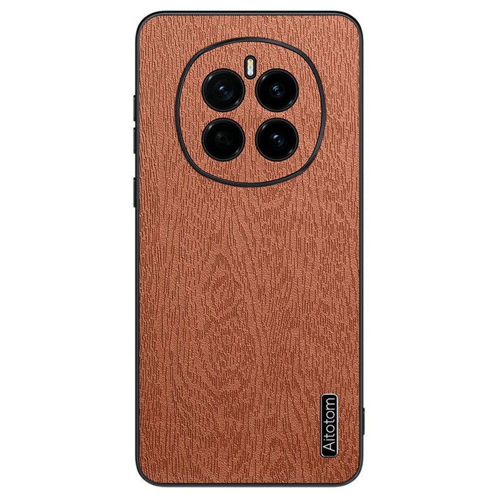 Honor Magic7 5G Handyhülle – Aus lederbeschichtetem PC+TPU, mit Holzmaserung