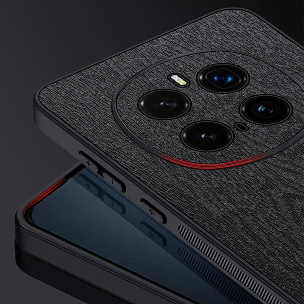 Honor Magic7 Pro 5G Handyhülle – Aus lederbeschichtetem PC+TPU, mit Holzmaserung