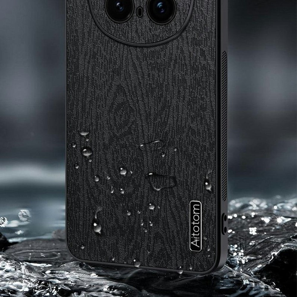Honor Magic7 Pro 5G Handyhülle – Aus lederbeschichtetem PC+TPU, mit Holzmaserung