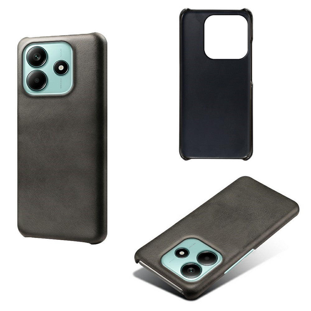 For Xiaomi Redmi Note 14 5G Case Calf Texture PU Leather Hard PC Protective Phone Cover