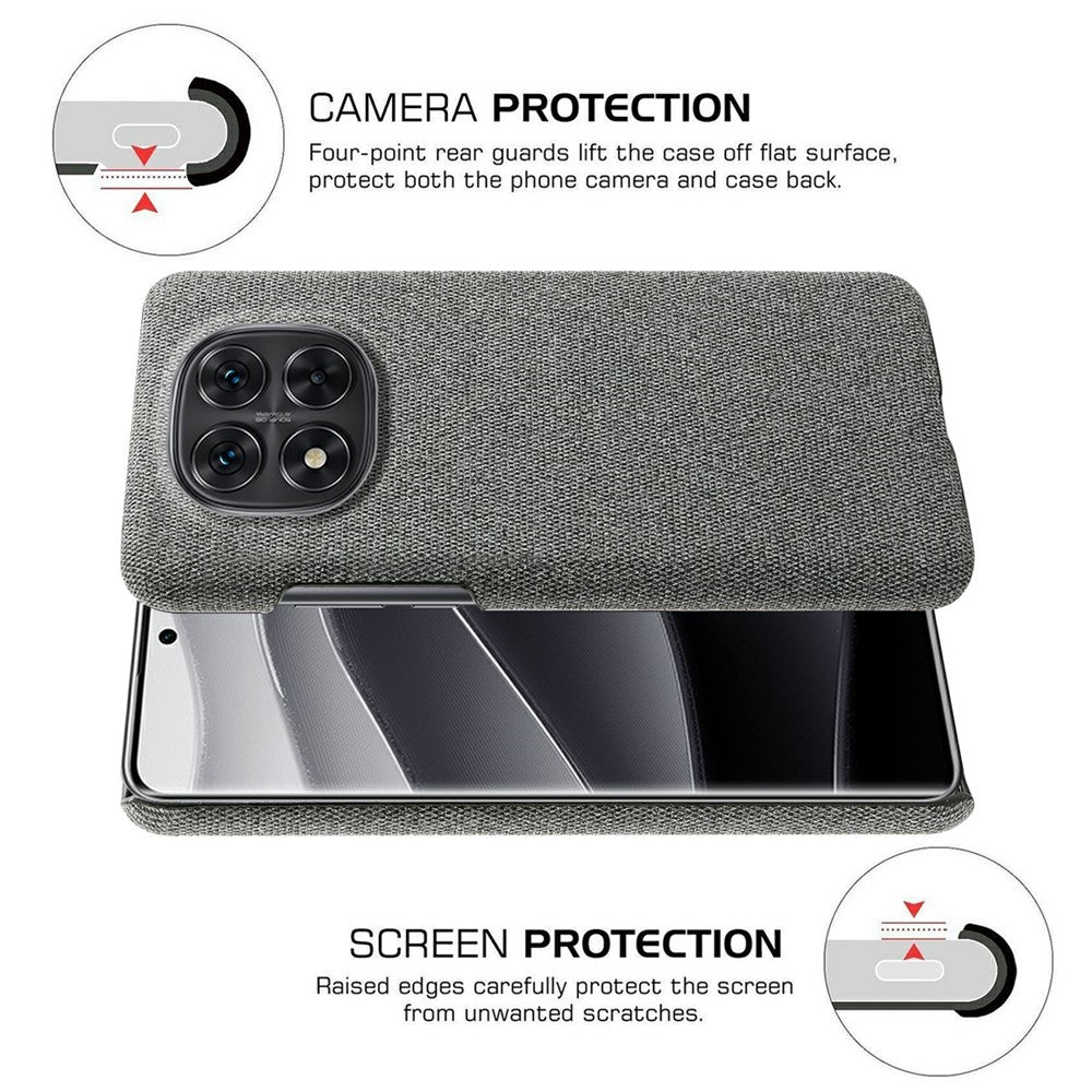 For Xiaomi Redmi Note 14 Pro 5G / Poco X7 5G Phone Case Cloth Texture Anti-Scratch Protective PC Back Cover