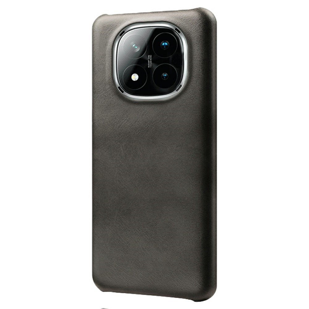 For Xiaomi Redmi Note 14 Pro+ 5G Case Calf Texture PU Leather Hard PC Protective Phone Cover