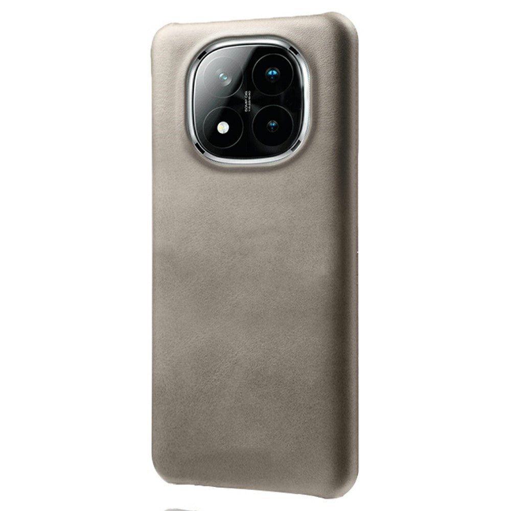 For Xiaomi Redmi Note 14 Pro+ 5G Case Calf Texture PU Leather Hard PC Protective Phone Cover