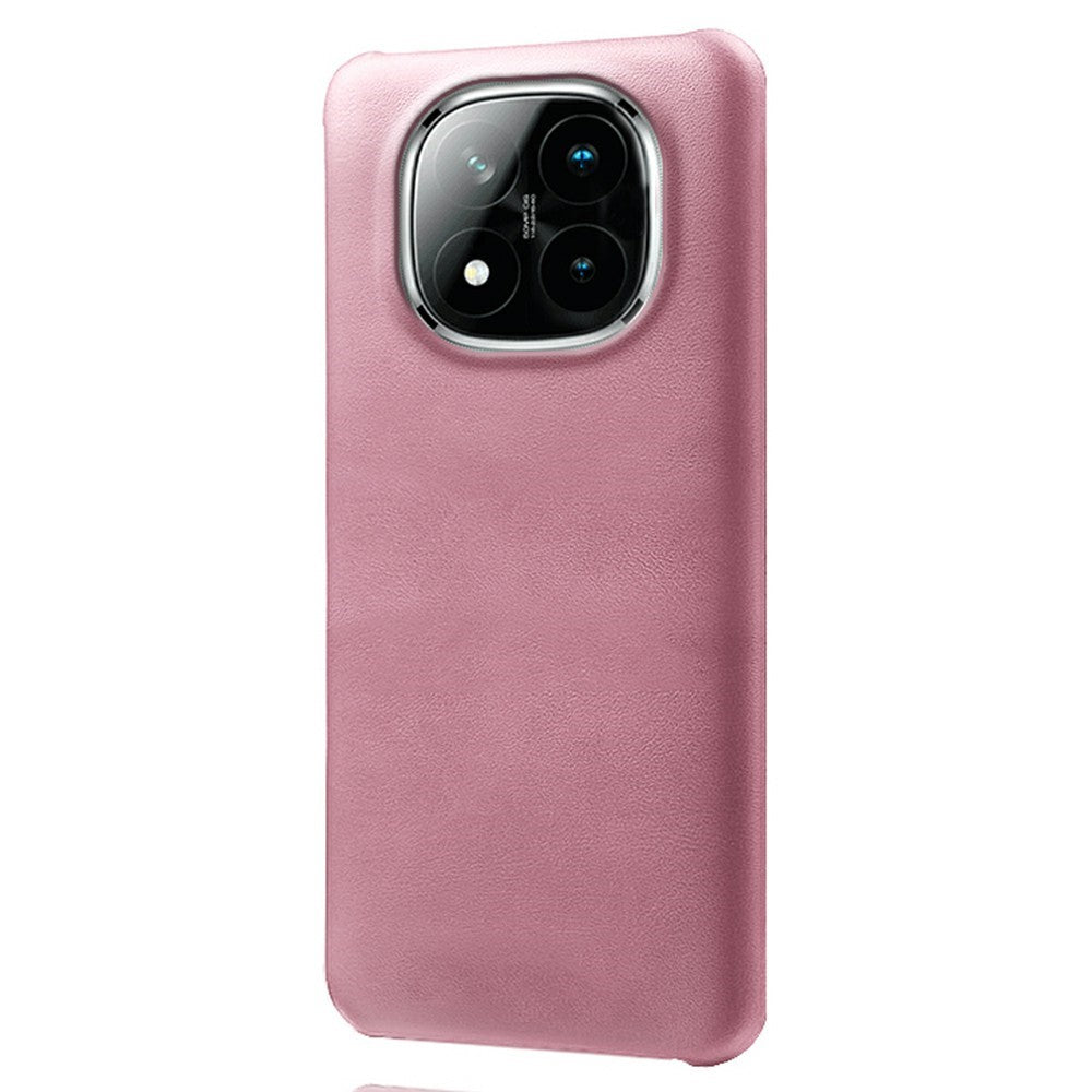 For Xiaomi Redmi Note 14 Pro+ 5G Case Calf Texture PU Leather Hard PC Protective Phone Cover