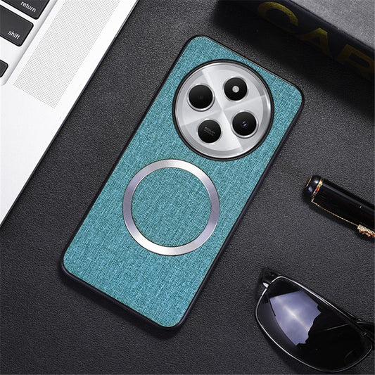 Magnetic Phone Case For Xiaomi Redmi 14C 4G / 14R 5G / Poco C75 4G Drop-Proof TPU+Cloth Back Cover