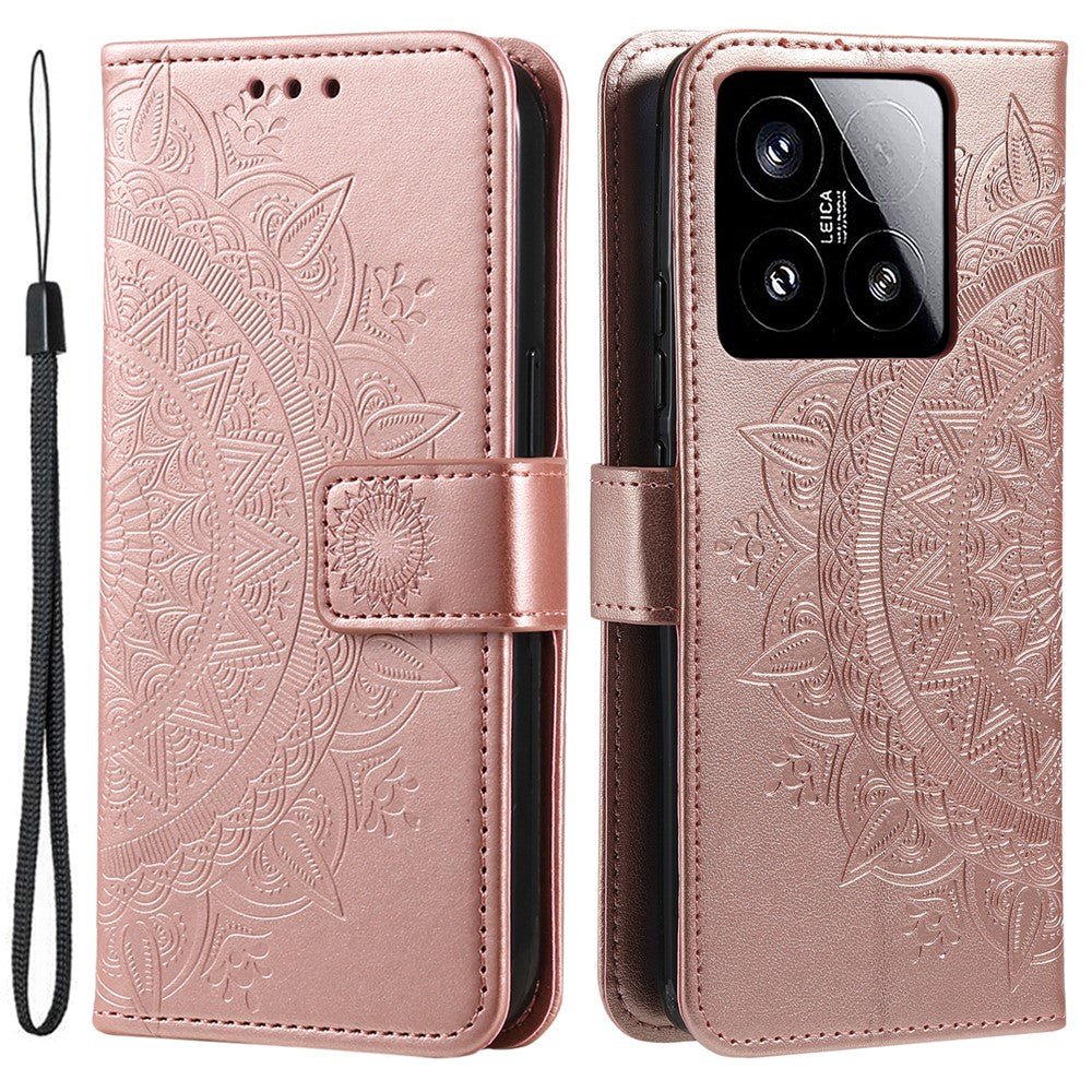 For Xiaomi 15 Case Imprinted Totem PU Leather Wallet Stand Phone Cover