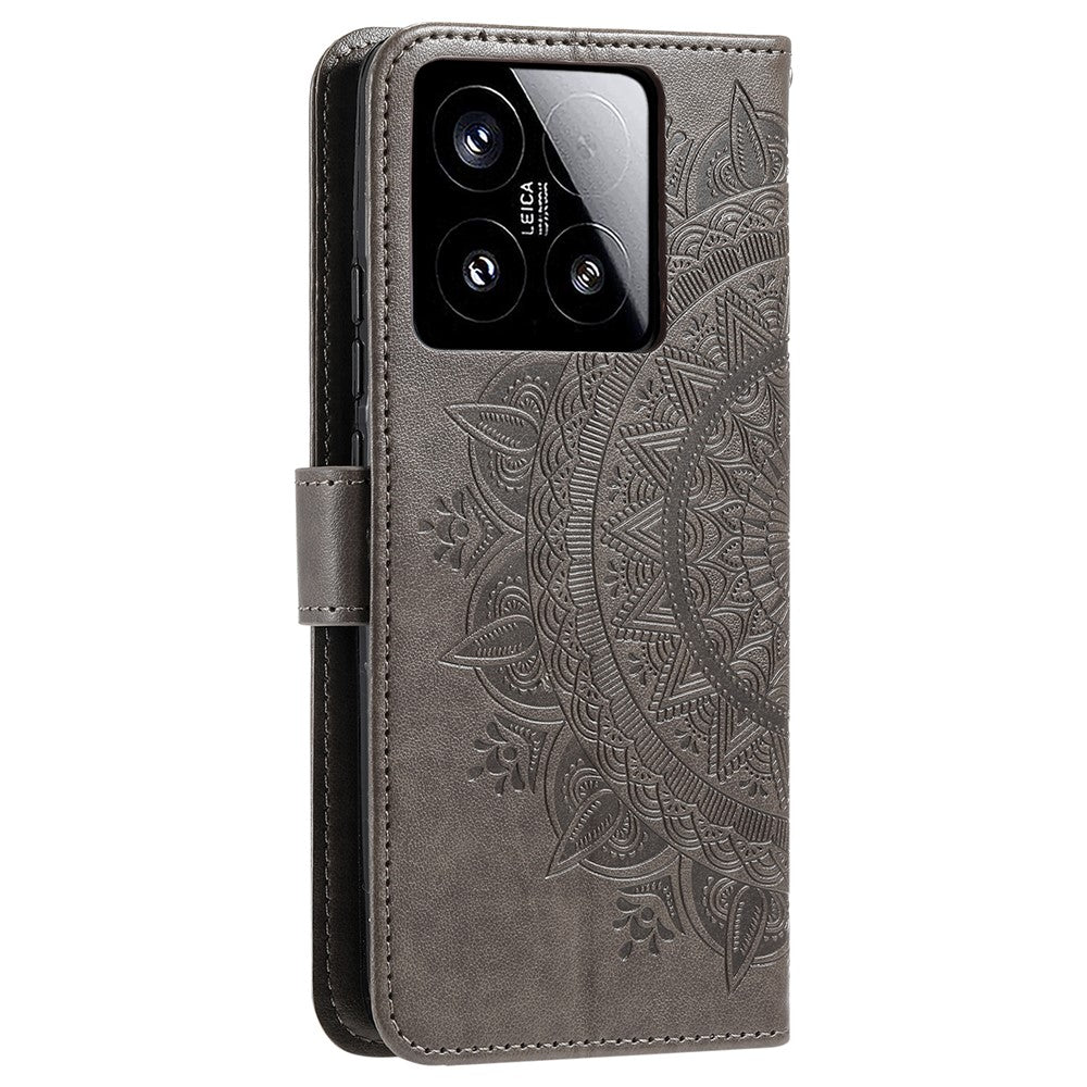For Xiaomi 15 Case Imprinted Totem PU Leather Wallet Stand Phone Cover