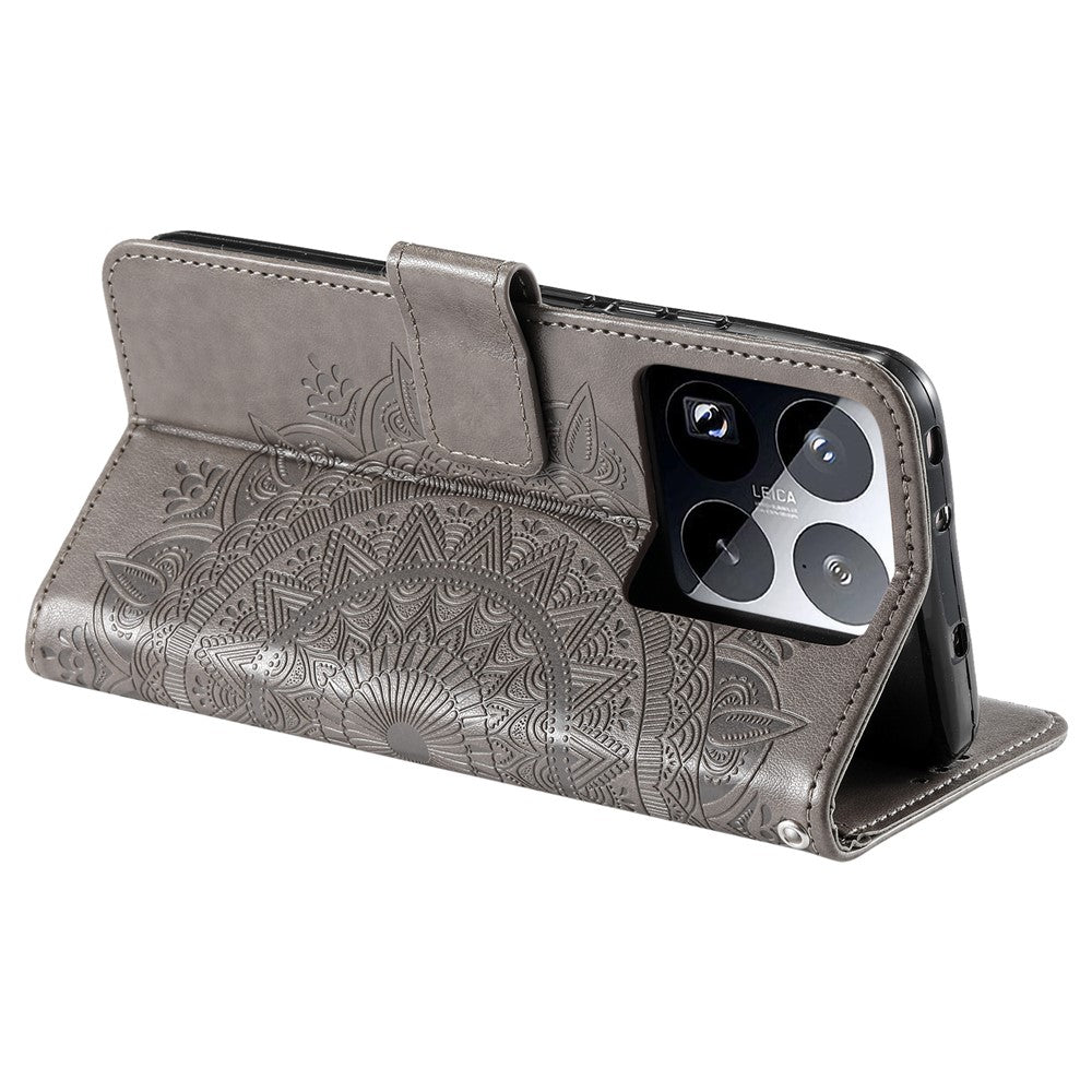 For Xiaomi 15 Pro Case Imprinted Totem PU Leather Wallet Stand Phone Cover