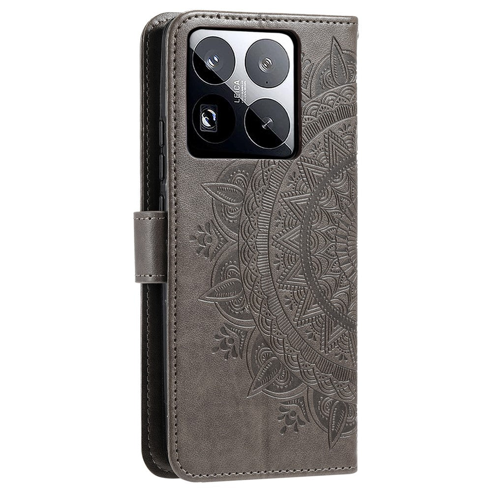 For Xiaomi 15 Pro Case Imprinted Totem PU Leather Wallet Stand Phone Cover