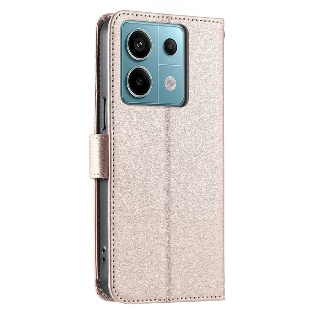 For Xiaomi Poco X6 5G / Redmi Note 13 Pro 5G Crossbody Leather Case Ring Buckle Wallet Stand Rhombus Mobile Cover
