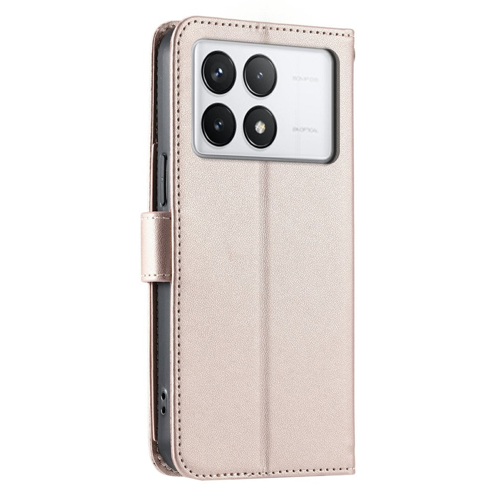For Xiaomi Poco X6 Pro 5G / Redmi K70E 5G Crossbody Leather Case Wallet Stand Rhombus Mobile Cover