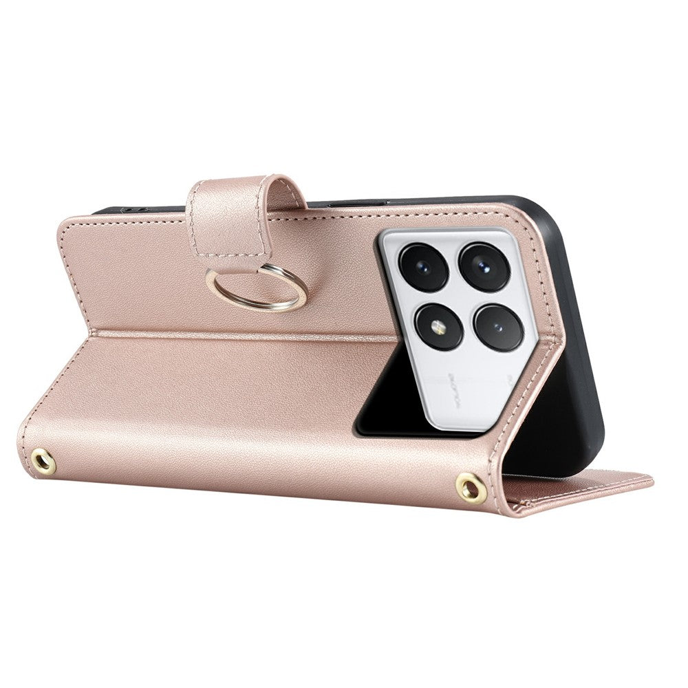 For Xiaomi Poco X6 Pro 5G / Redmi K70E 5G Crossbody Leather Case Wallet Stand Rhombus Mobile Cover