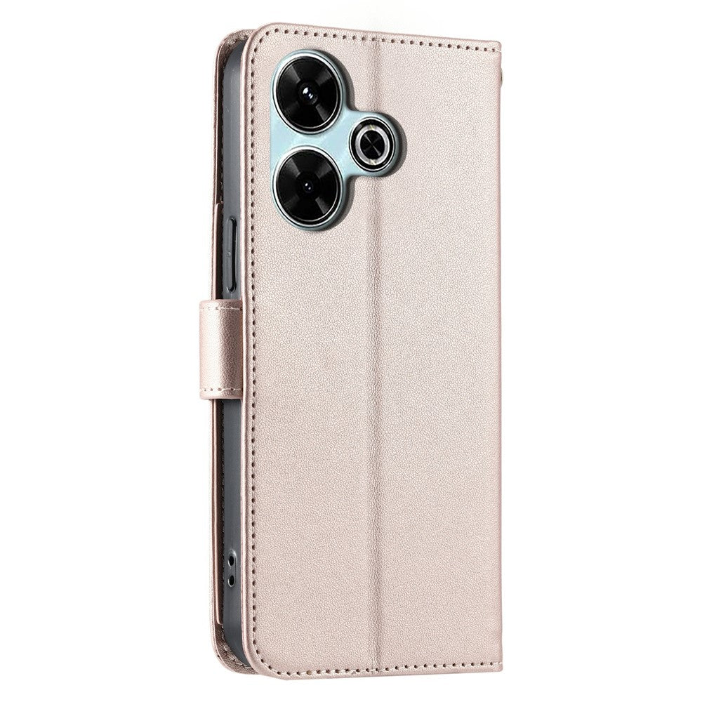 Crossbody Leather Case for Xiaomi Redmi 13 5G / 4G / Poco M6 Plus 5G / Poco M6 4G / Redmi Note 13R 5G Rhombus Mobile Cover