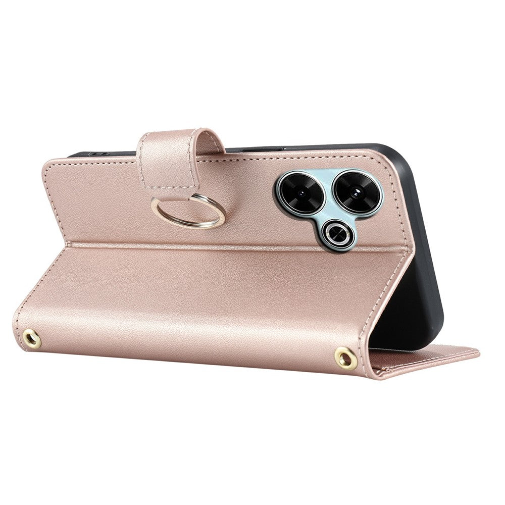 Crossbody Leather Case for Xiaomi Redmi 13 5G / 4G / Poco M6 Plus 5G / Poco M6 4G / Redmi Note 13R 5G Rhombus Mobile Cover