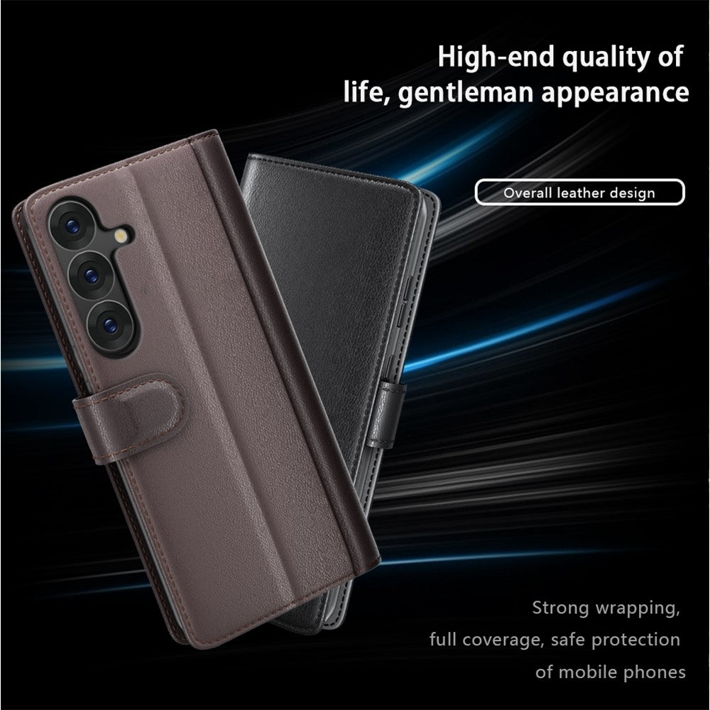 Galaxy S25 Plus Echtleder Hülle mit Kartenfach