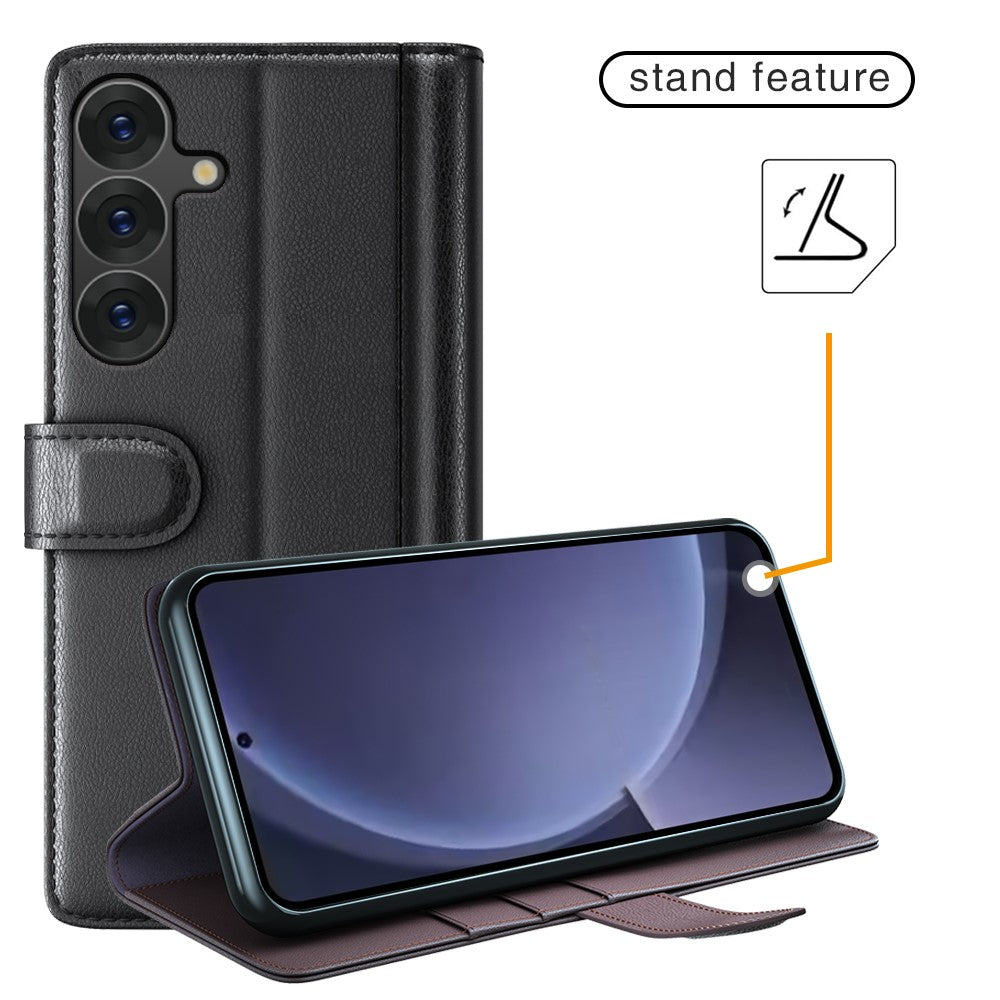 Galaxy S25 Plus Echtleder Hülle mit Kartenfach