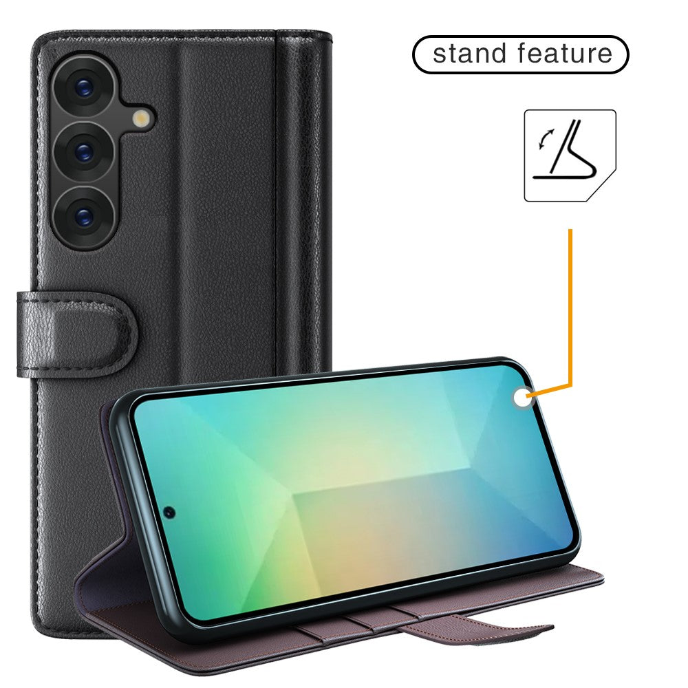 Galaxy S25 Echtleder Hülle mit Kartenfach