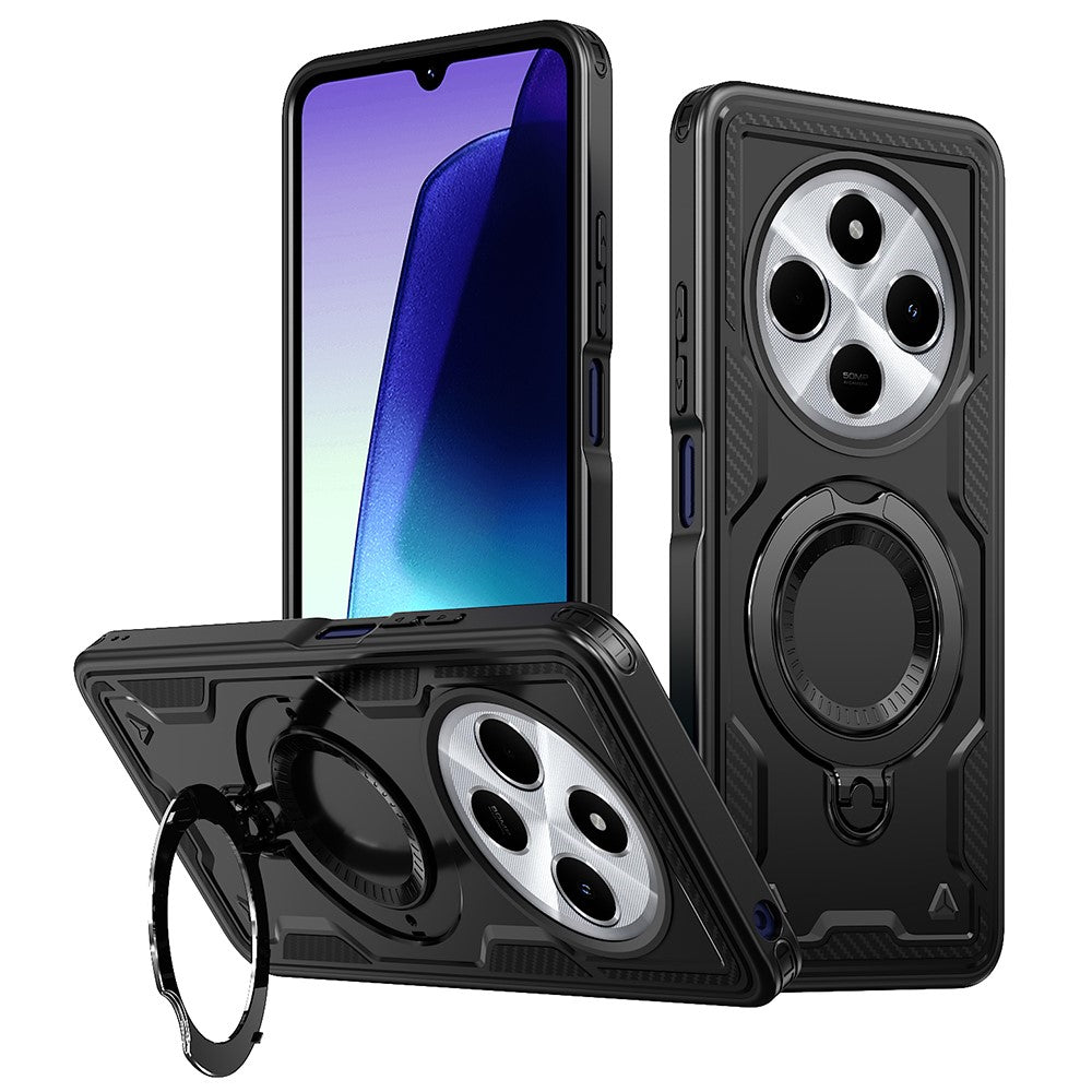 Kickstand Case for Xiaomi Poco C75 4G / Redmi 14R 5G / 14C 4G Magnetic Case Military Protection PC+TPU Cover