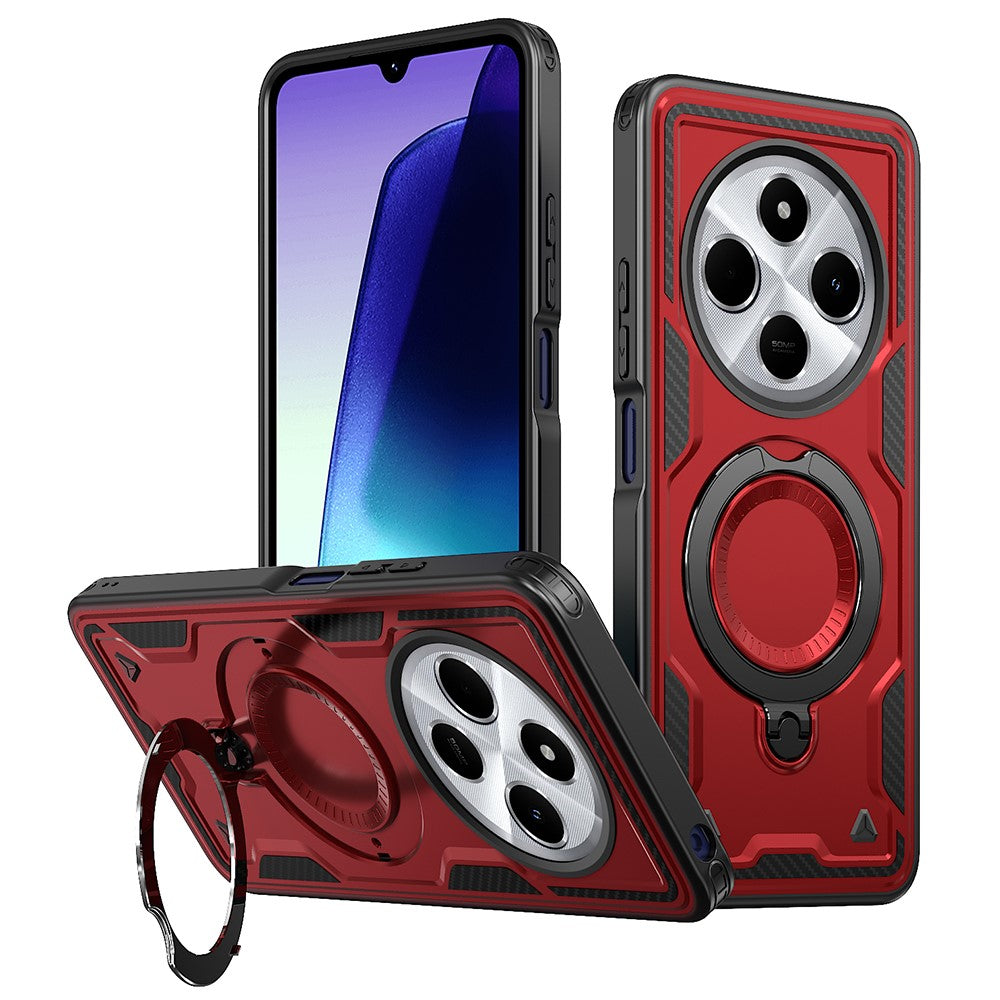 Kickstand Case for Xiaomi Poco C75 4G / Redmi 14R 5G / 14C 4G Magnetic Case Military Protection PC+TPU Cover