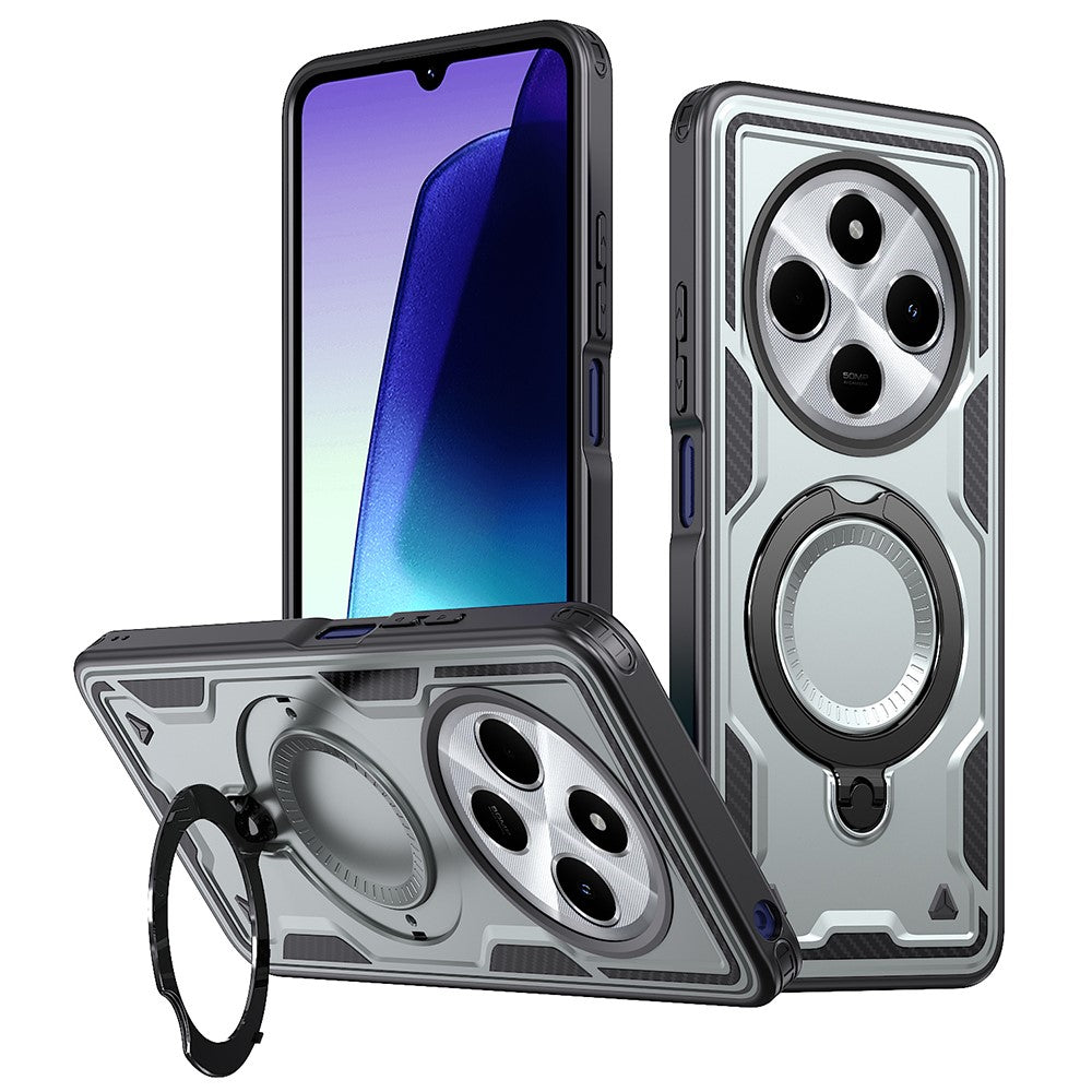 Kickstand Case for Xiaomi Poco C75 4G / Redmi 14R 5G / 14C 4G Magnetic Case Military Protection PC+TPU Cover