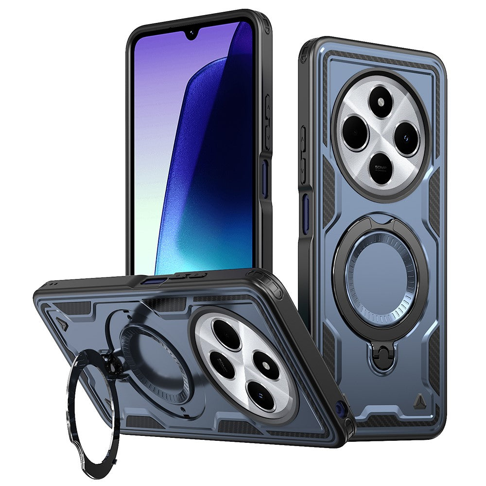 Kickstand Case for Xiaomi Poco C75 4G / Redmi 14R 5G / 14C 4G Magnetic Case Military Protection PC+TPU Cover