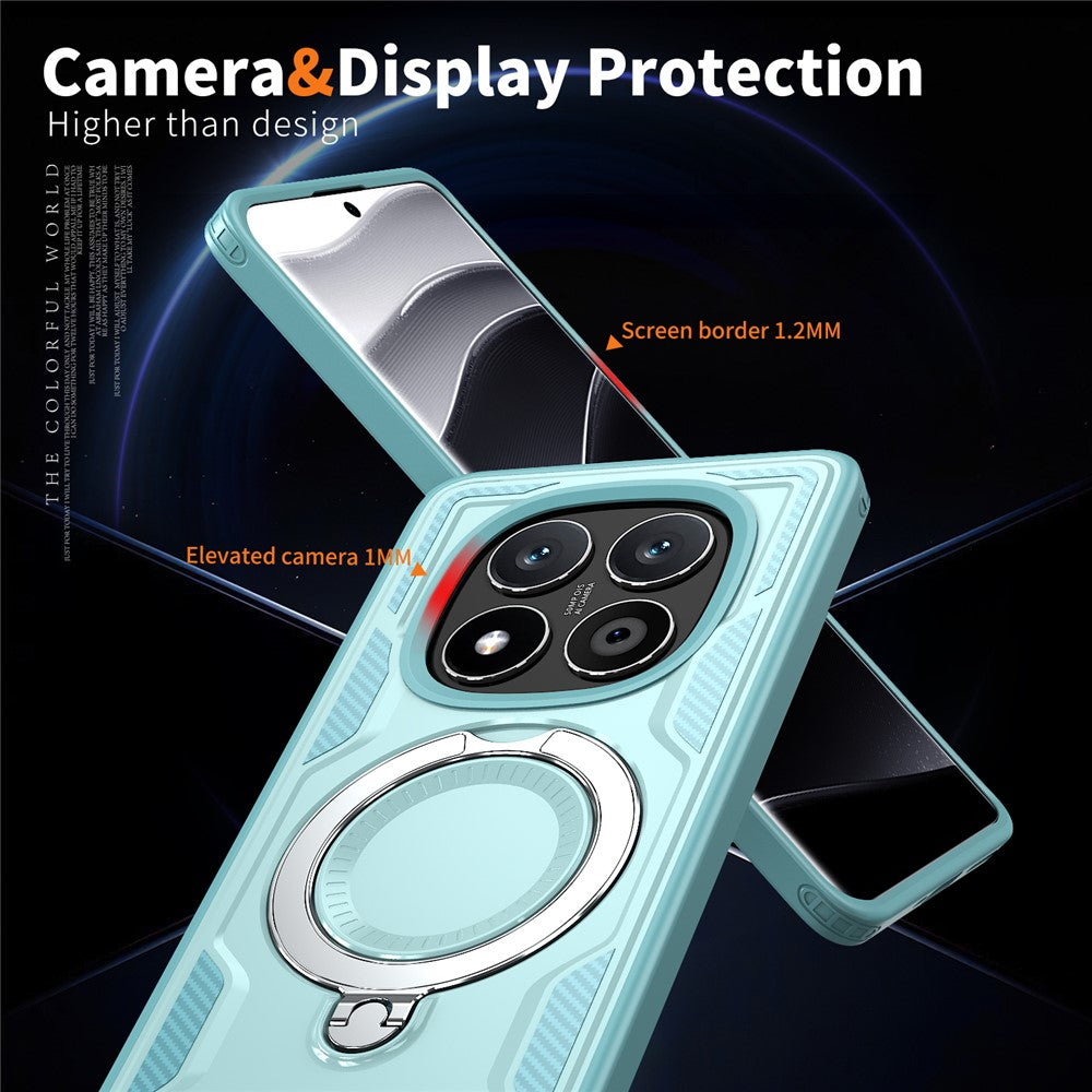 For Xiaomi Redmi Note 14 Pro+ 5G / 14 Pro 5G / 14 Pro 4G / Poco X7 5G Magnetic Case Military Protection PC+TPU Kickstand Phone Cover