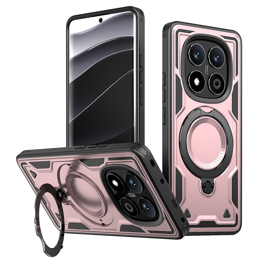 For Xiaomi Redmi Note 14 Pro+ 5G / 14 Pro 5G / 14 Pro 4G / Poco X7 5G Magnetic Case Military Protection PC+TPU Kickstand Phone Cover