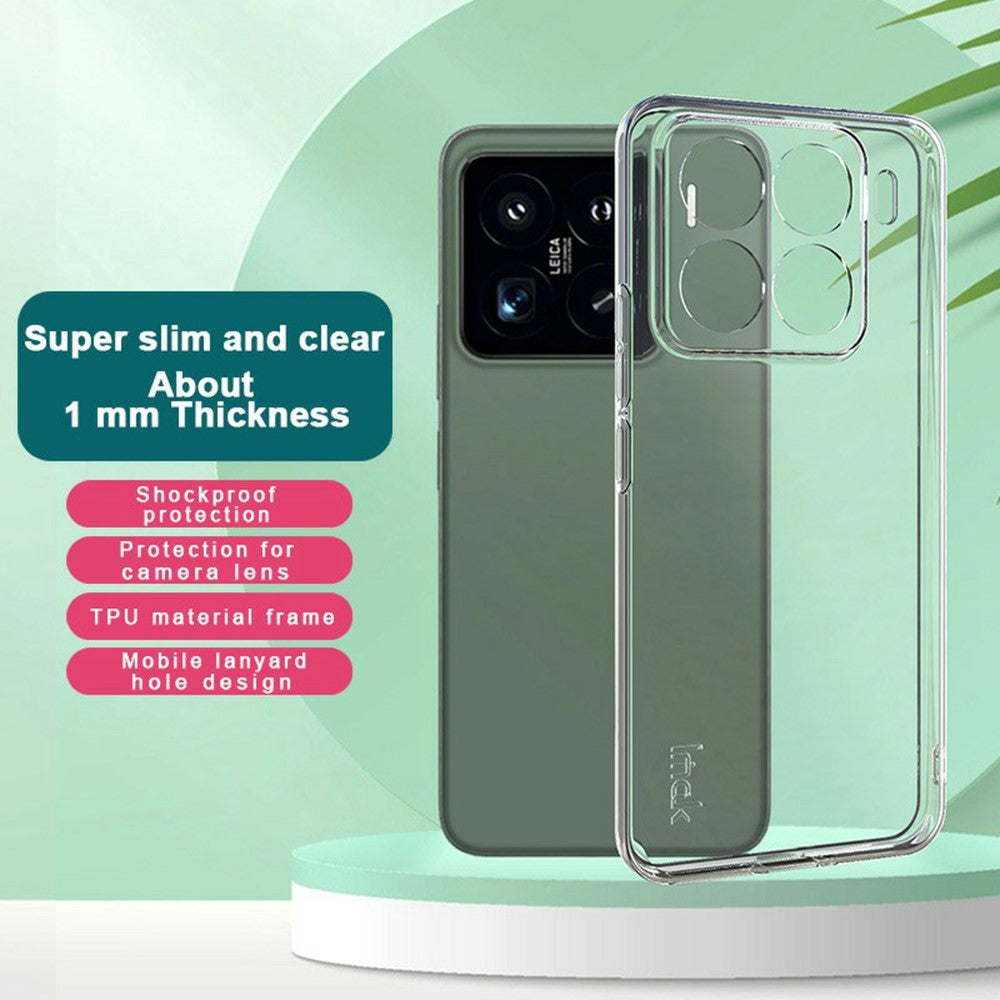 IMAK UX-5 Series For Xiaomi 15 Pro Clear Case Shockproof TPU Slim Phone Back Cover