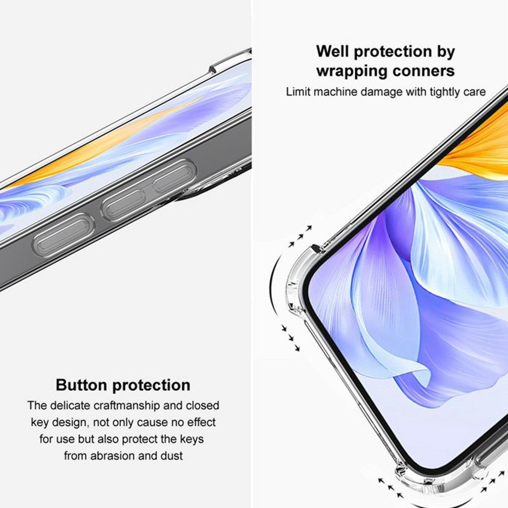 Honor Magic6 Pro 5G Transparente Handyhülle – Stoßfest an allen vier Ecken, TPU-Rückseite