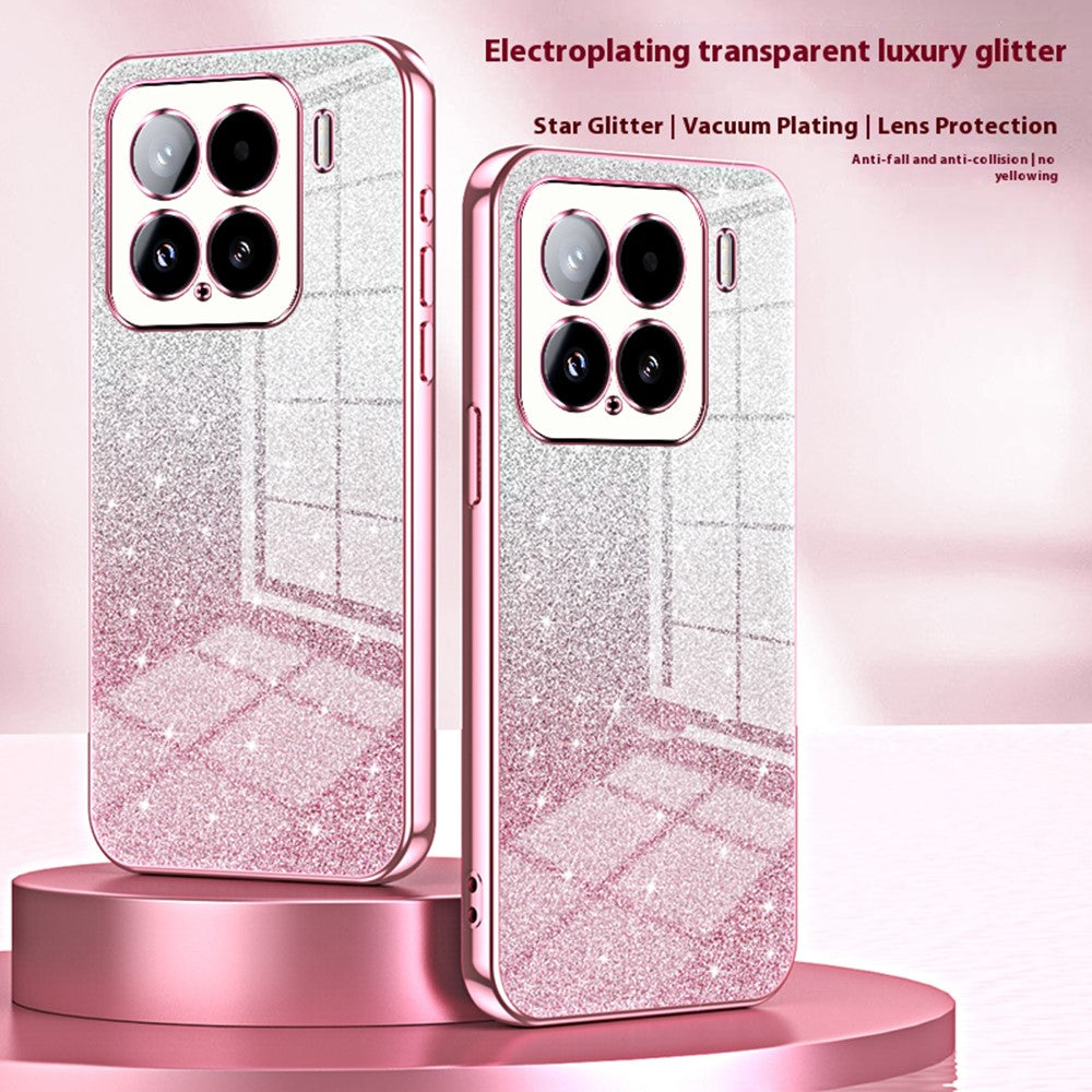 For Xiaomi 15 Case Electroplating Gradient Glitter TPU Phone Cover