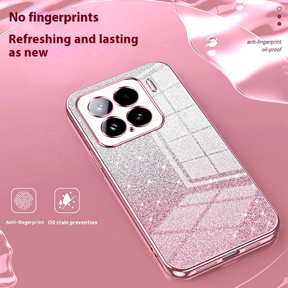 For Xiaomi 15 Case Electroplating Gradient Glitter TPU Phone Cover