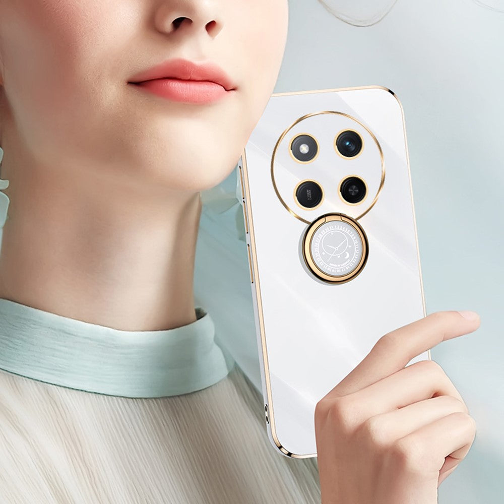 Honor Magic7 Lite 5G / X9c 5G / X60 Pro 5G Handyhülle – Galvanisierte TPU-Rückseite, kratzfest, mit Ringständer