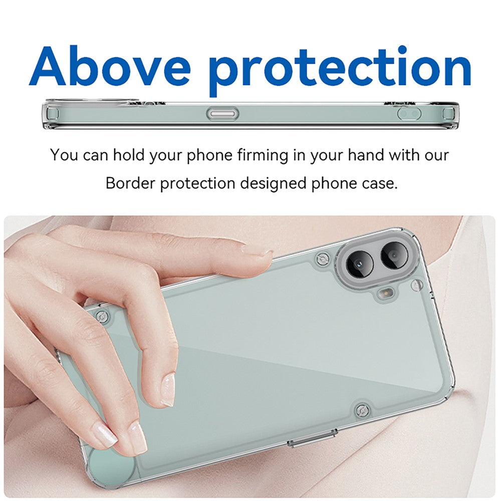 Nothing CMF Phone 1 Transparente Handyhülle – Aus TPU & Acryl, mit Schutzglasfolie