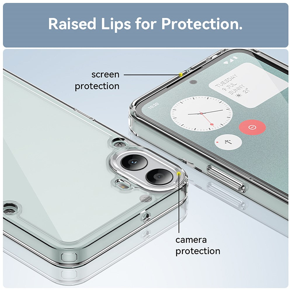 Nothing CMF Phone 1 Transparente Handyhülle – Aus TPU & Acryl, mit Schutzglasfolie