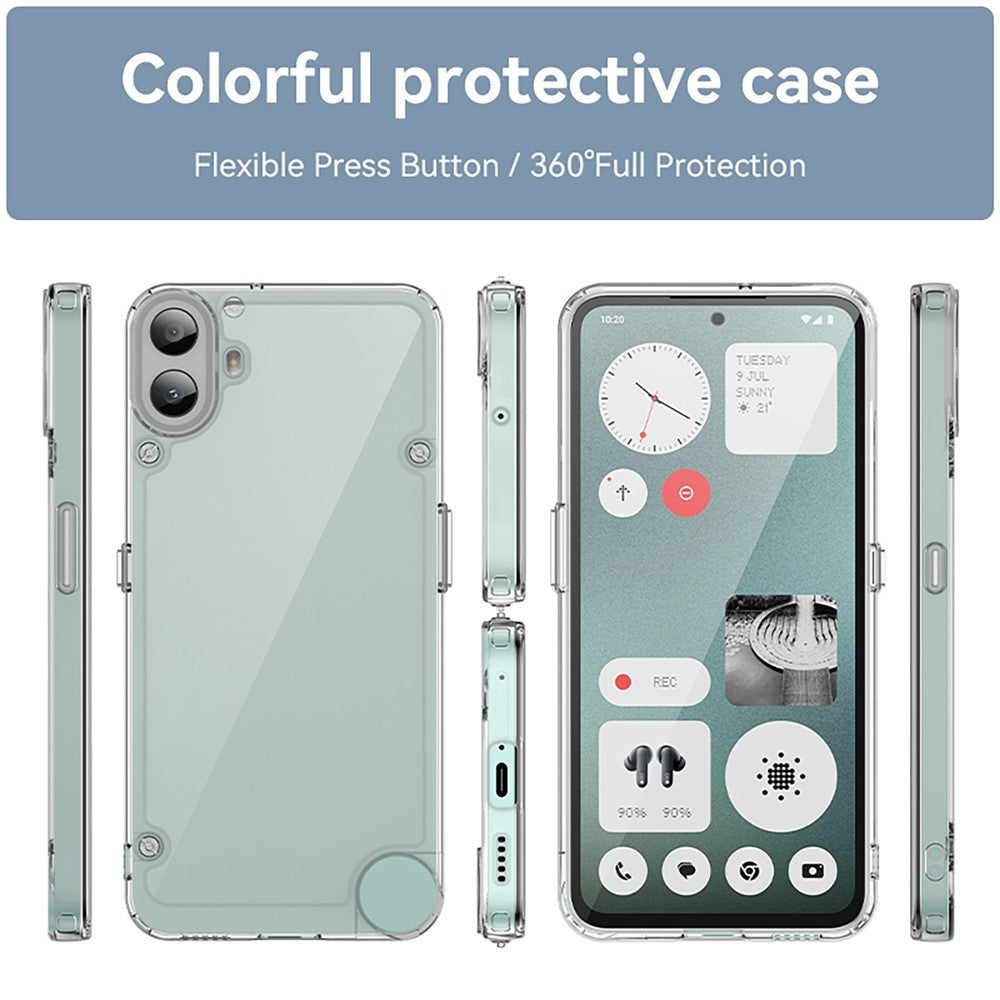 Nothing CMF Phone 1 Transparente Handyhülle – Aus TPU & Acryl, mit Schutzglasfolie