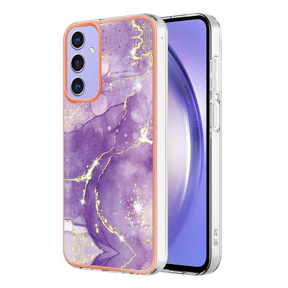 Galaxy A16 5G/4G Schutzhülle – Mit Marmormuster 2,0 mm Galvanik-Rückseite