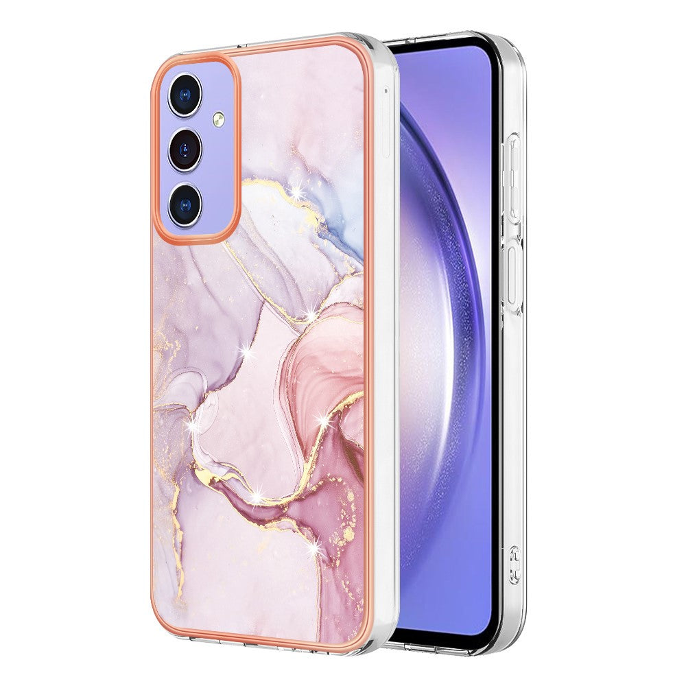 Galaxy A16 5G/4G Schutzhülle – Mit Marmormuster 2,0 mm Galvanik-Rückseite