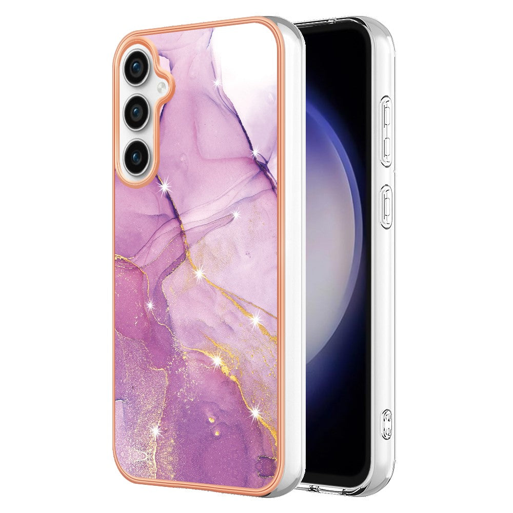 Galaxy S24 FE Schutzhülle – Mit Marmormuster 2,0 mm Galvanik-Rückseite