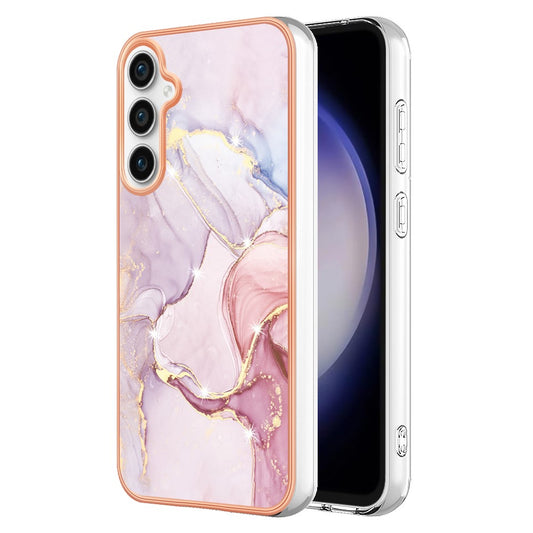 Galaxy S24 FE Schutzhülle – Mit Marmormuster 2,0 mm Galvanik-Rückseite