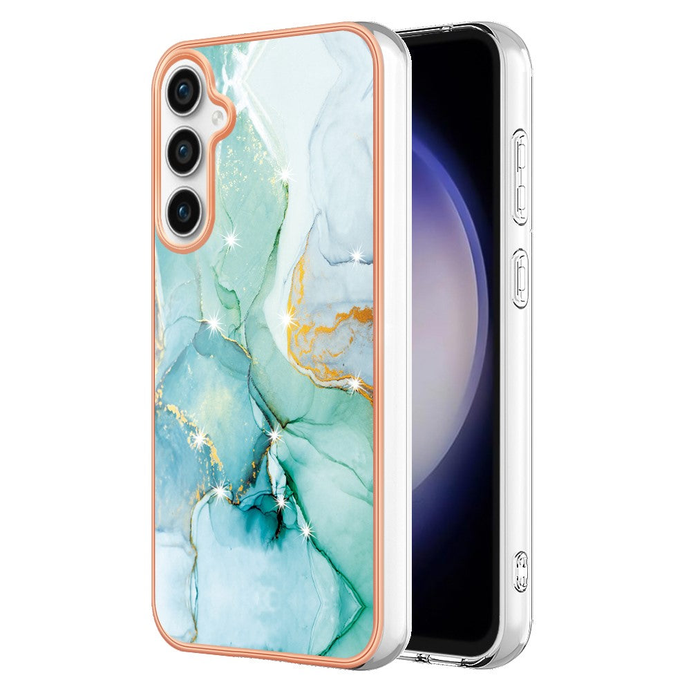 Galaxy S24 FE Schutzhülle – Mit Marmormuster 2,0 mm Galvanik-Rückseite