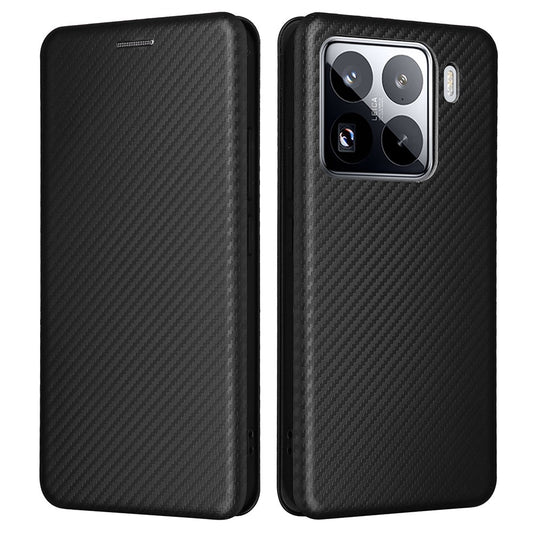 Xiaomi 15 Handyhülle – aus sturzsicherem PU-Leder mit Kohlefaser-Textur